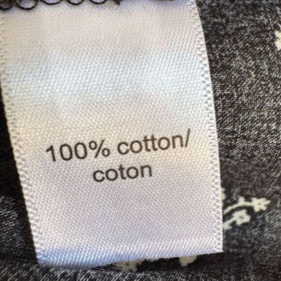 NEW Maurices Womens 100% Cotton Black Floral Peasant Blouse sz XXL Boho Cottage - Picture 10 of 10